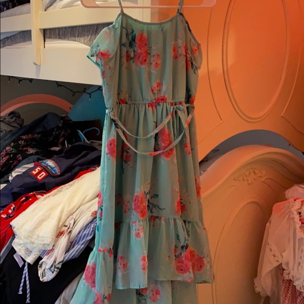 Blue floral dress